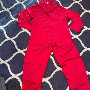 Victoria’s Secret Red Hot Satin Pajamas